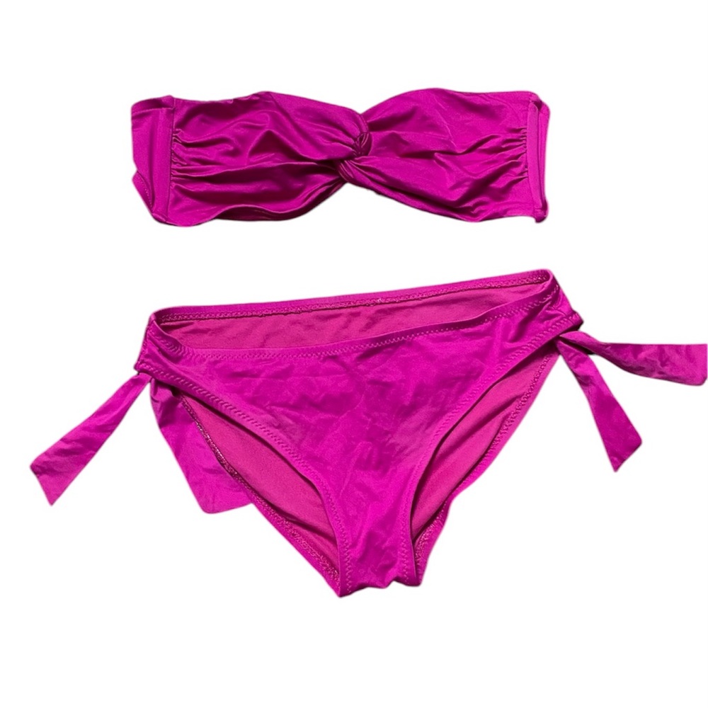 purple bikinis